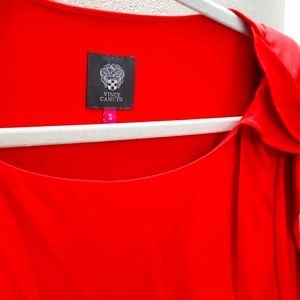 Short sleeve red dress